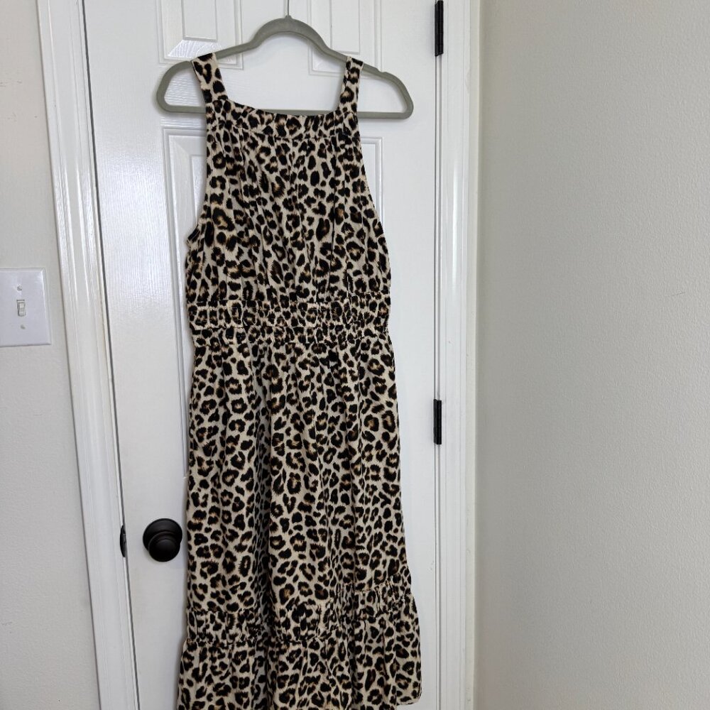 Animal print maxi dress